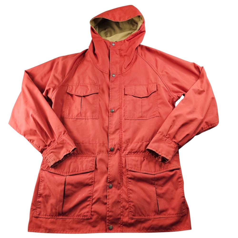 Natural Comforts Made REI Co-op Mens M Hooded Field Jacket rustRed Utility Coat.